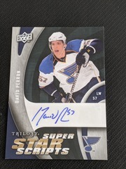 2009-10 Upper Deck Trilogy Super Star Scripts David Perron #SS-DP Auto Blues